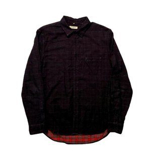 Levi's Made & Crafted (M) Plaid L/S Button Up Shirt - Dark Burgundy Red Workwear